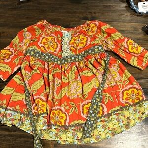 Matilda, Jane serendipity, orange floral tieback dress size 8
